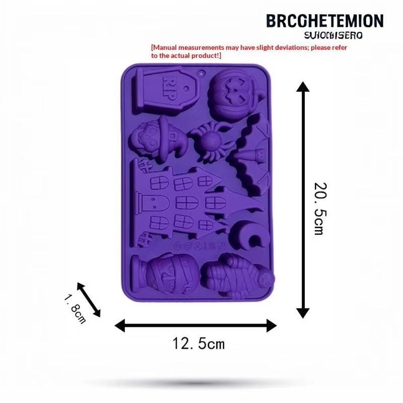 1Pc Silicone Halloween Candy Mold With Witch Theme Chocolate Mold For Making Candies Cake Decoration Baking Desserts Candles