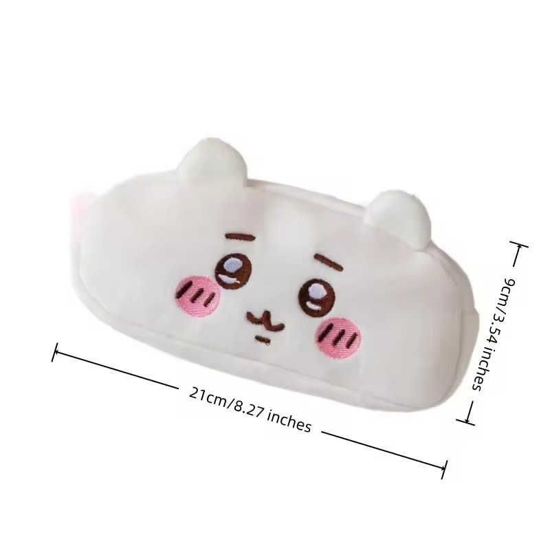 Kawaii Plush Pencil Case Ins Japanese Cute Anime Stationery Bag with Large Capacity for Students and Children's Birthday Gifts