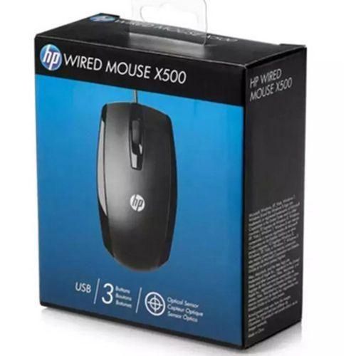 🖱🖱HP X500 Wired Computer Mouse – USB Plug & Play Optical Tracking, Ergonomic Contoured Design for Left & Right Hand, Smooth Scroll Wheel, Works on Laptop, Desktop & Notebook
