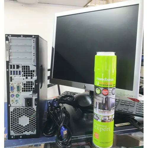 (BUY & GET FREE FOAM CLEANER PLUS FREE MOUSE AD)HP Refurbished complete computer set desktop core i5 2nd gen 4GB 500GB HDD windows 11 pro installed, 19'' monitor plus all accessories