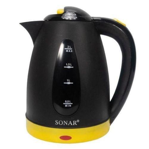 Sonar P2 2ltrs Plastic Electric Kettle, Automatic Hot Water Boiler or Heater Jug Auto Shutoff/UPGRADED DOUBLE-WALL DESIGN/ENJOY CLEAN WATER/SAFETY FEATURES/1500W FAST & QUIET HEATING