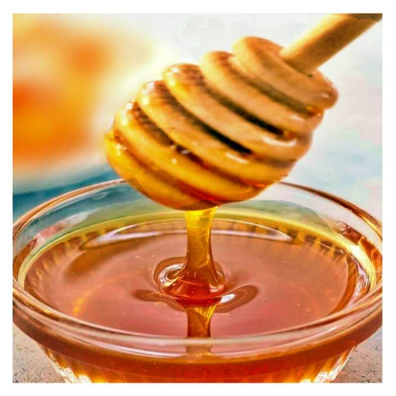 Honey is a sweet, viscous food substance made by honey bees from the nectar of flowers or plant secretions. It is primarily composed of sugars like fructose and glucose, with low water content .