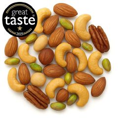 Mixed nuts are a versatile snack that typically combines variety in flavor, texture, and nutrition. Most commercial blends include a mix of peanuts, almonds, cashews, walnuts, and brazil nuts.