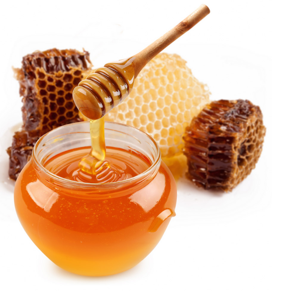 Honey is a sweet, viscous food substance made by honey bees from the nectar of flowers or plant secretions. It is primarily composed of sugars like fructose and glucose, with low water content .