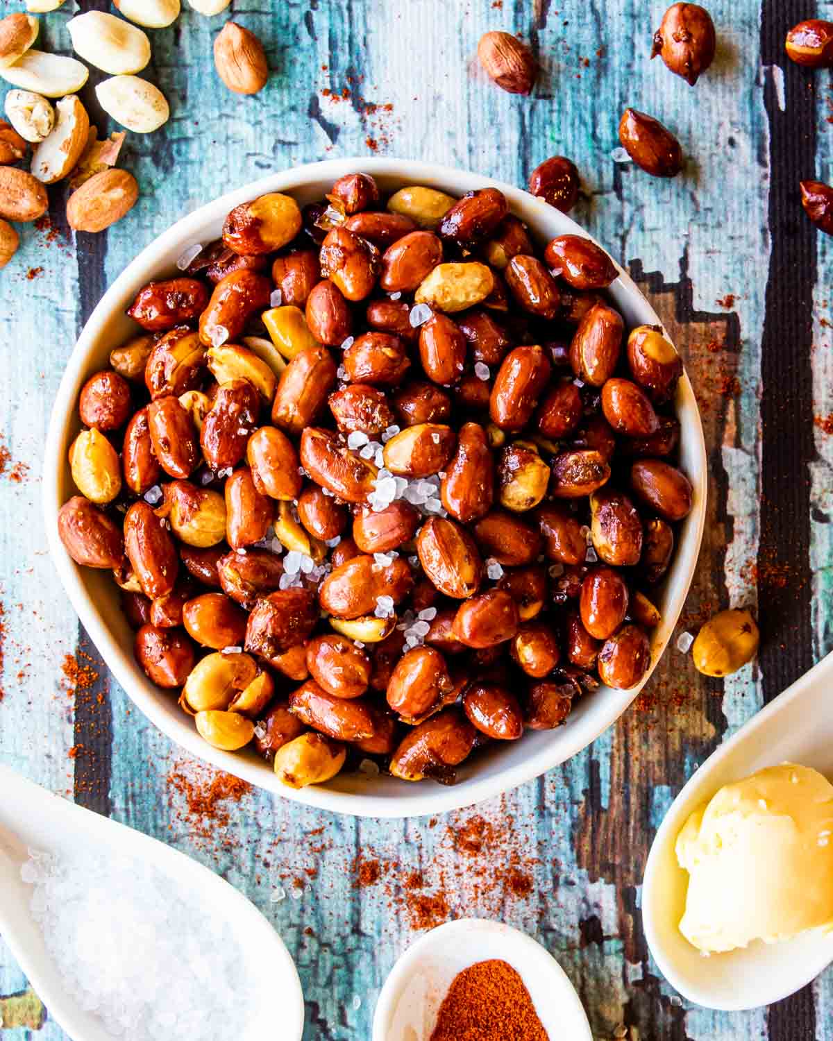 Dry-roasted, with the skins still on to keep that concentrated, slightly bitter-nutty flavor intact.They are rich in monounsaturated and polyunsaturated fats, which help keep cholesterol in check .