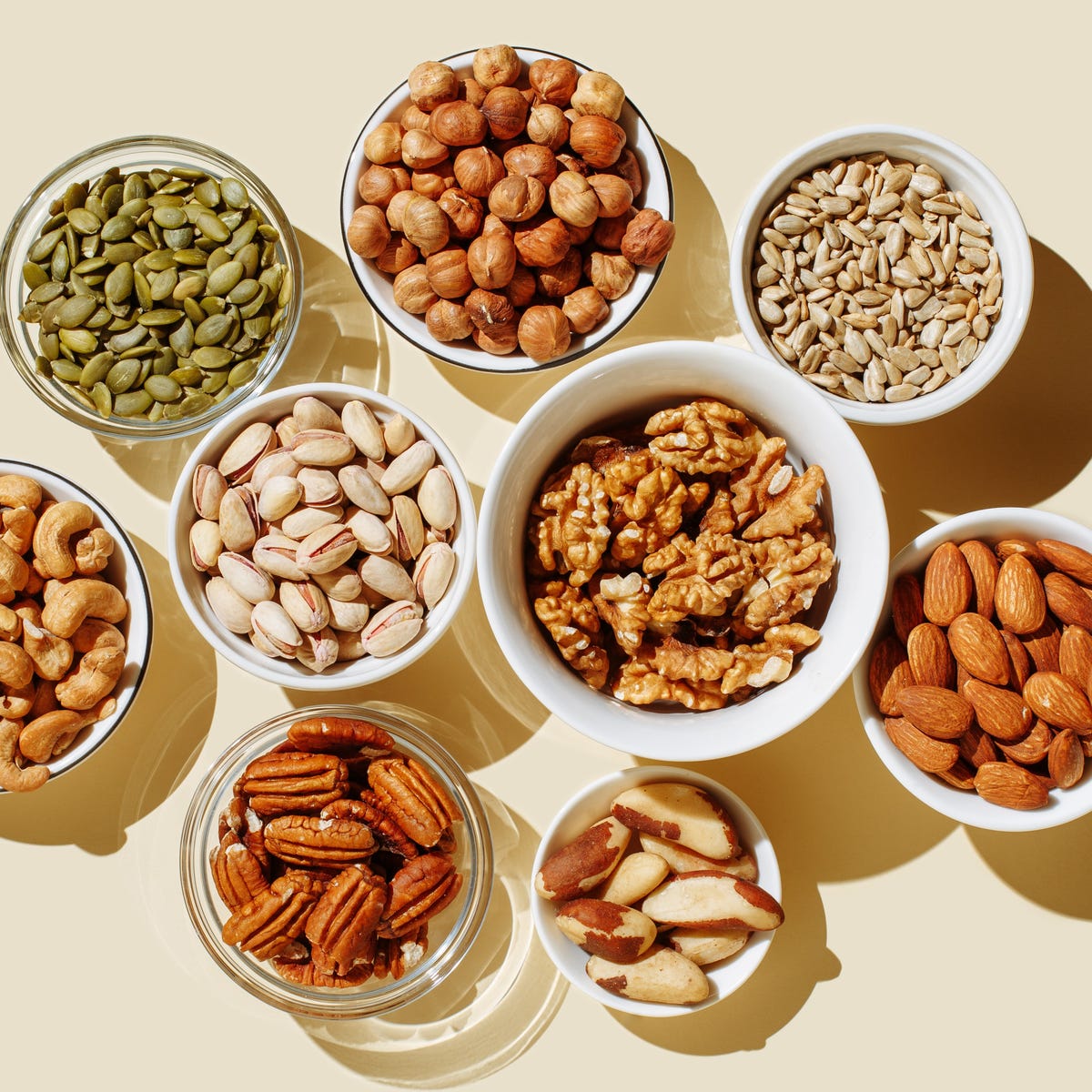 Mixed nuts are a versatile snack that typically combines variety in flavor, texture, and nutrition. Most commercial blends include a mix of peanuts, almonds, cashews, walnuts, and brazil nuts.