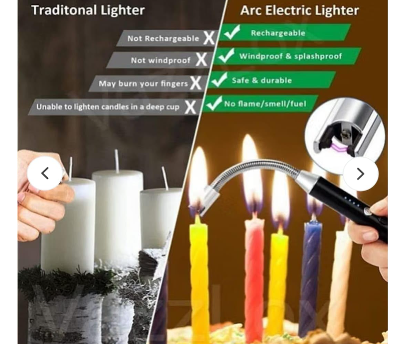 USB Rechargeable Electric Lighter uses an electric arc instead of a flame for ignition, making it windproof and flameless, designed for safety and are considered an eco-friendly alternative .