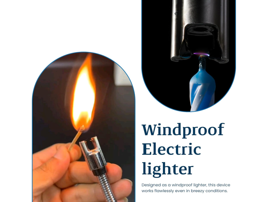 USB Rechargeable Electric Lighter uses an electric arc instead of a flame for ignition, making it windproof and flameless, designed for safety and are considered an eco-friendly alternative .