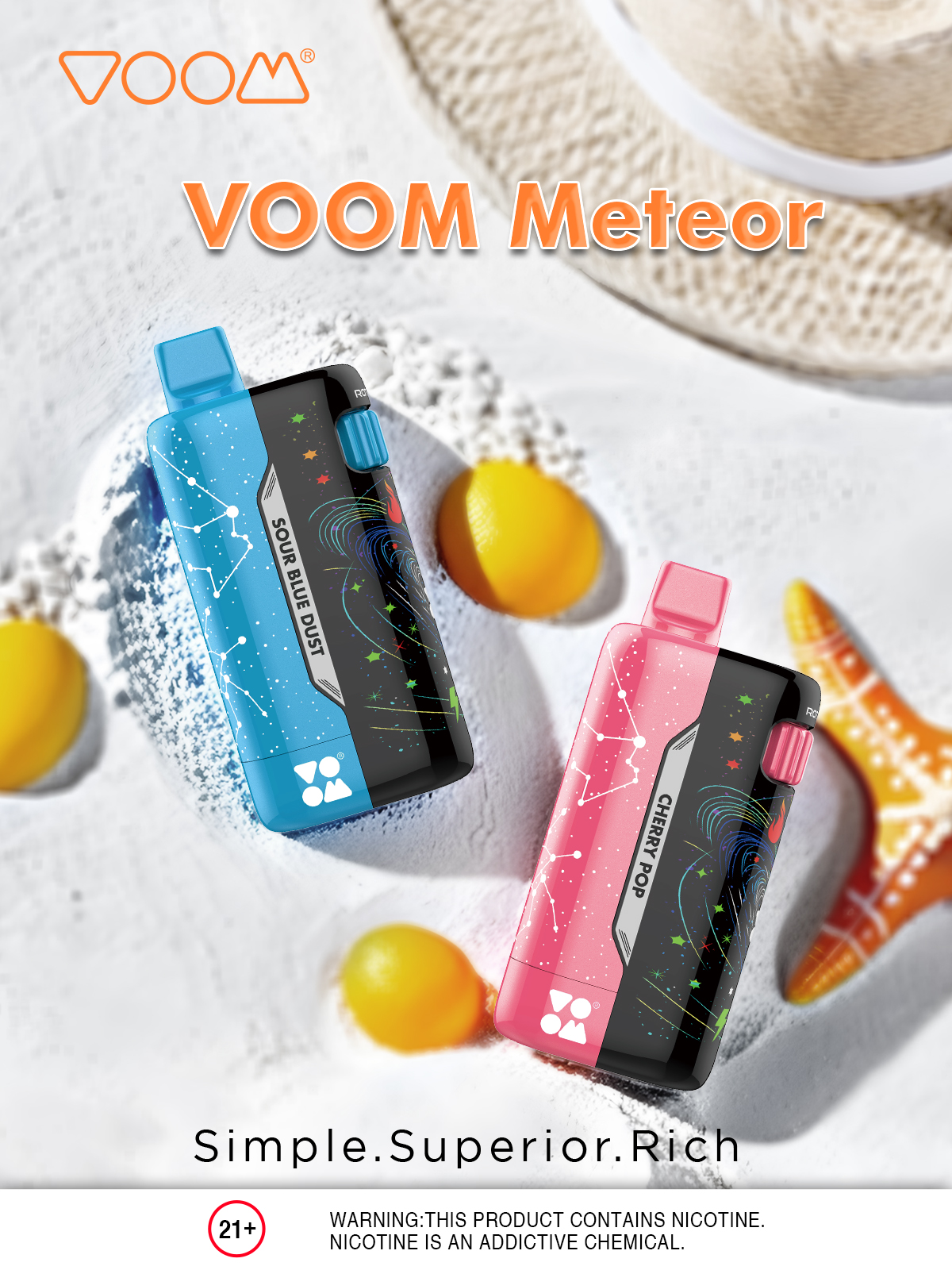 Generic VOOM 70K Puff Disposable Vape with great taste smooth vapor and power adjustable fruity flavors large vapor trendy