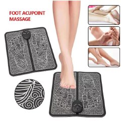 Ems Electric Foot Massager - EMS Muscle Stimulation, 9 Intensity Levels, Portable, Full Body Relaxation