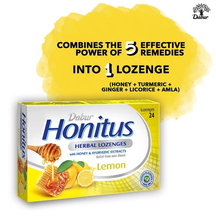 Dabur Herbal Honitus Lozenges – Lemon
