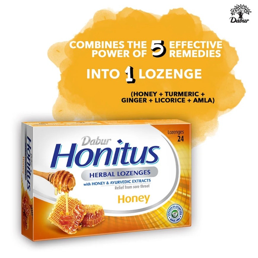 Dabur Herbal Honitus Lozenges – Honey