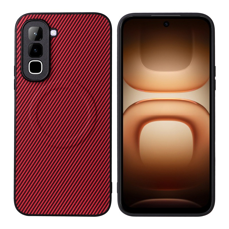Infinix Hot 70 60 Pro 60i 50 50 Pro Plus 40i Magnetic Phone Case, Carbon Fiber Leather Texture Shockproof Drop-Proof Protective Cover