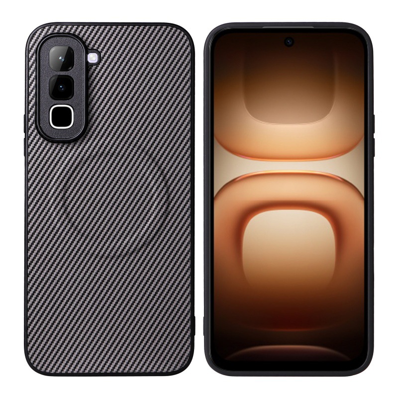 Infinix Hot 70 60 Pro 60i 50 50 Pro Plus 40i Magnetic Phone Case, Carbon Fiber Leather Texture Shockproof Drop-Proof Protective Cover