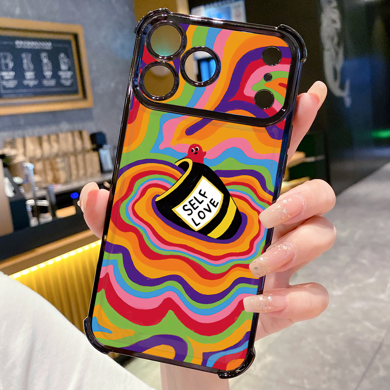 for iPhone 17 Pro Max 16 15 14 Plus Plating Phone Case Shockproof Cover Liquid Coffe