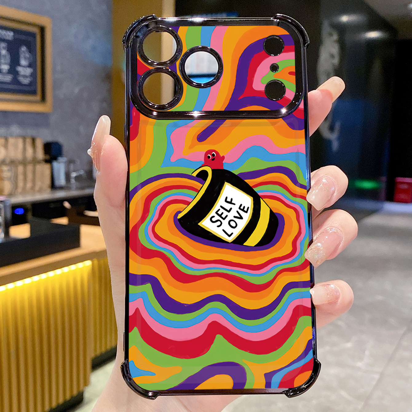 for iPhone 17 Pro Max 16 15 14 Plus Plating Phone Case Shockproof Cover Liquid Coffe