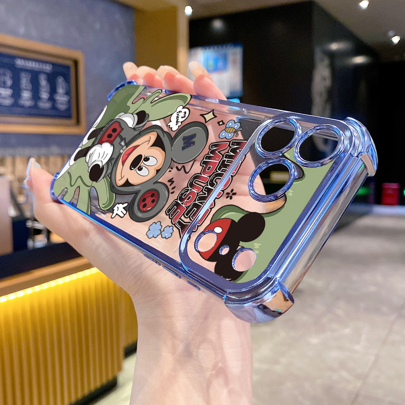 for iPhone 17 Pro Max 16 15 14 Plus Plating Phone Case Shockproof Cover Lovely Mickey Minnie