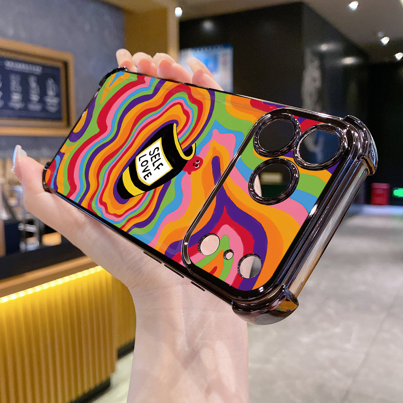 for iPhone 17 Pro Max 16 15 14 Plus Plating Phone Case Shockproof Cover Liquid Coffe