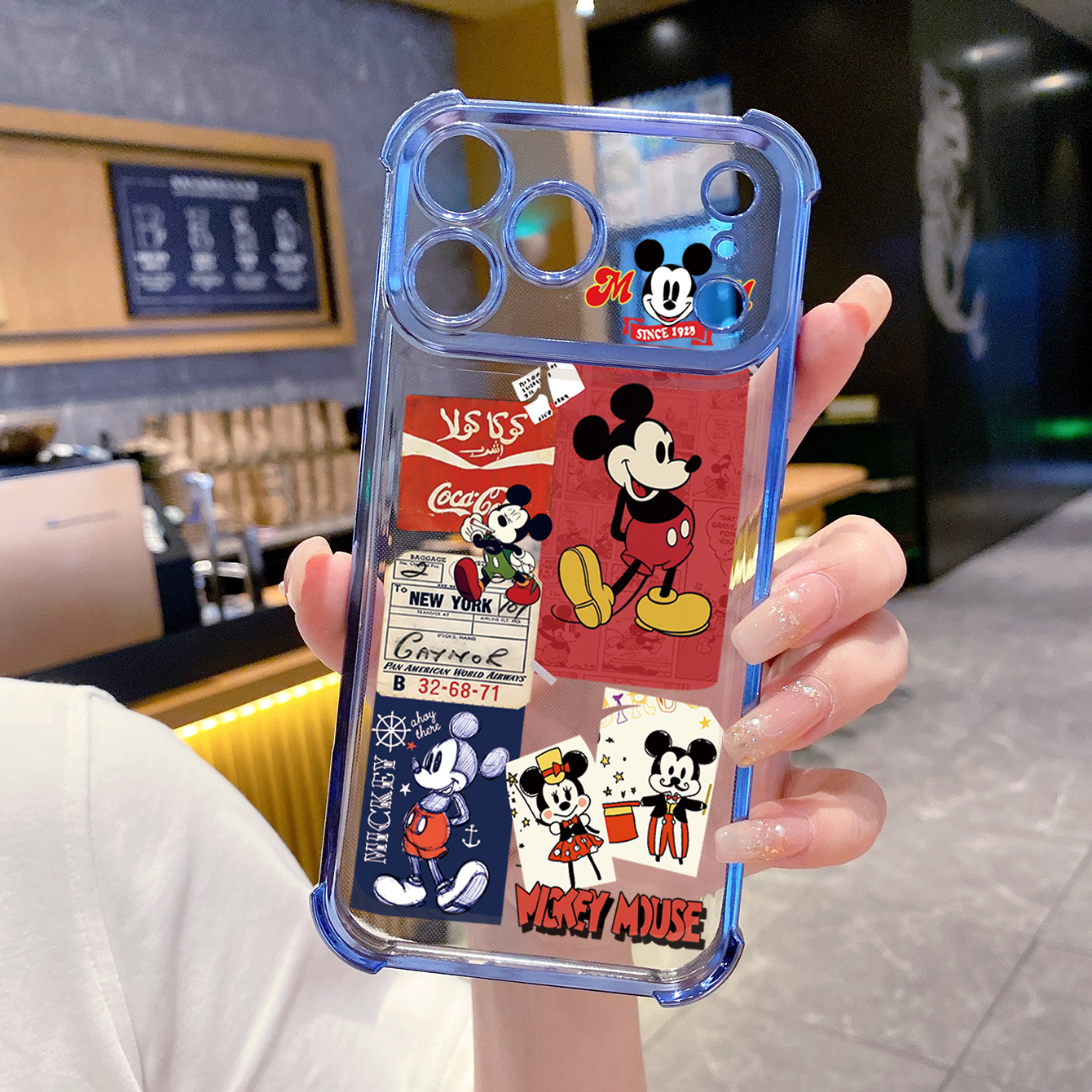 for iPhone 17 Pro Max 16 15 14 Plus Plating Phone Case Shockproof Cover Mickey Minne Cute