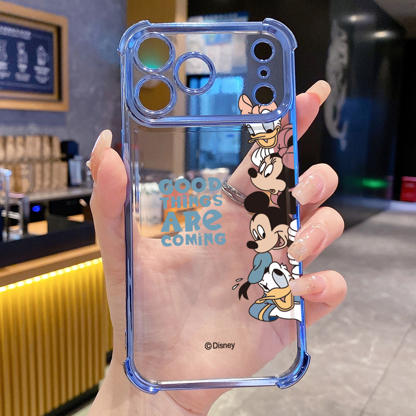 for iPhone 17 Pro Max 16 15 14 Plus Plating Phone Case Shockproof Cover Cute Fuuny Mouse Duck Bear Face