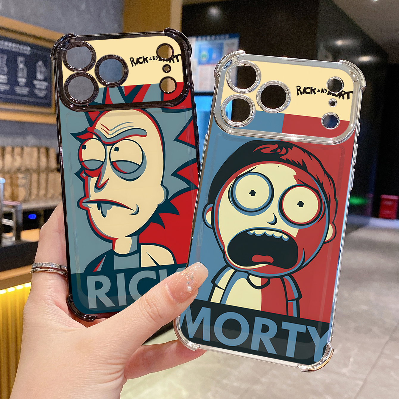 for iPhone 17 Pro Max 16 15 14 Plus Plating Phone Case Shockproof Cover Crazy Scientist Funny