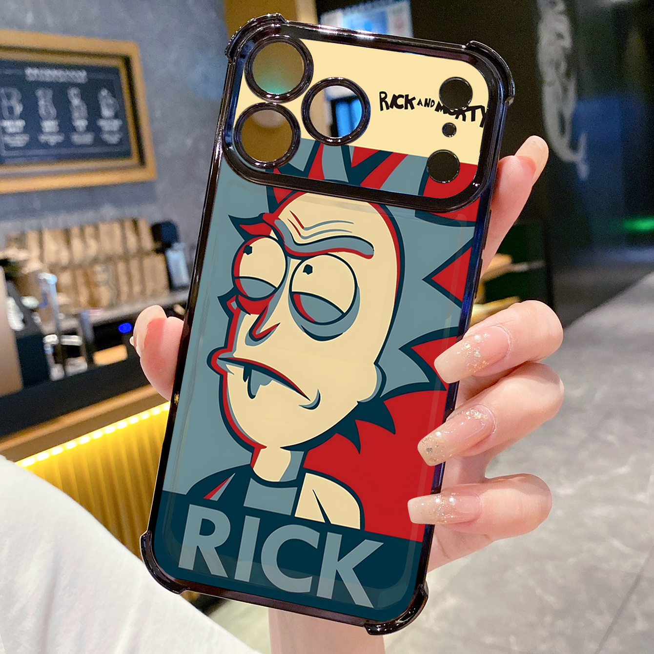 for iPhone 17 Pro Max 16 15 14 Plus Plating Phone Case Shockproof Cover Crazy Scientist Funny