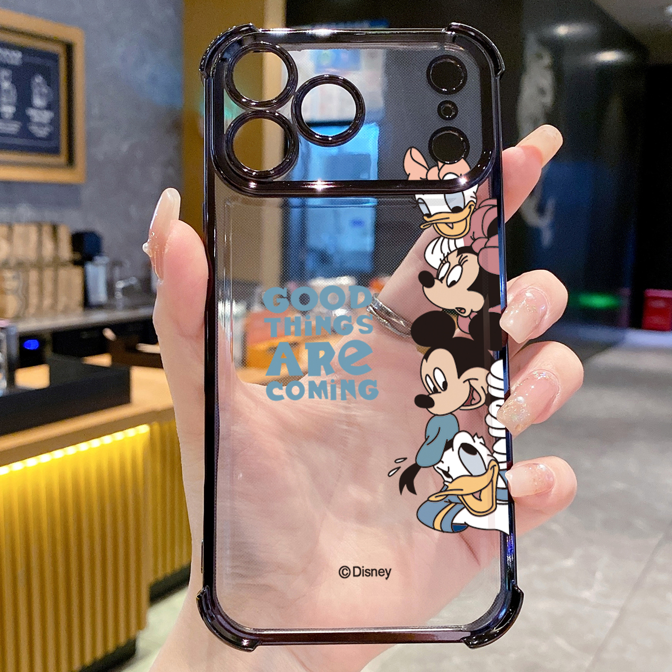 for iPhone 17 Pro Max 16 15 14 Plus Plating Phone Case Shockproof Cover Cute Fuuny Mouse Duck Bear Face
