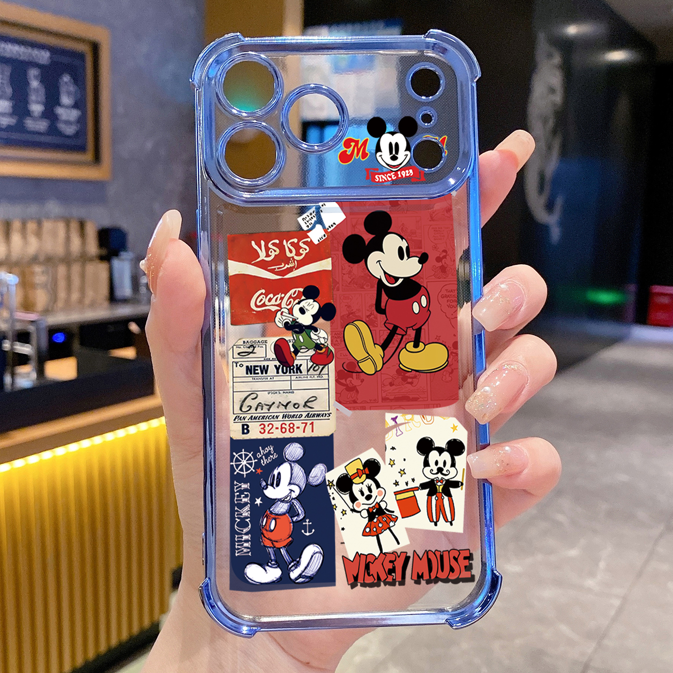 for iPhone 17 Pro Max 16 15 14 Plus Plating Phone Case Shockproof Cover Mickey Minne Cute