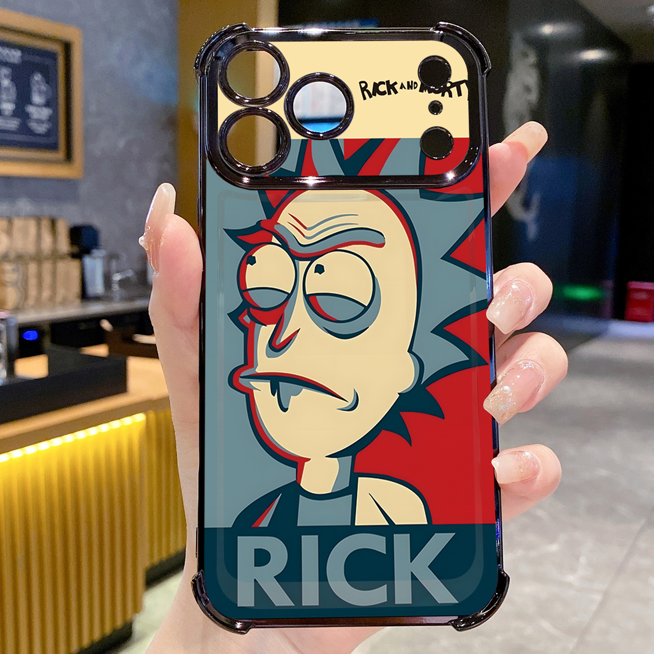 for iPhone 17 Pro Max 16 15 14 Plus Plating Phone Case Shockproof Cover Crazy Scientist Funny