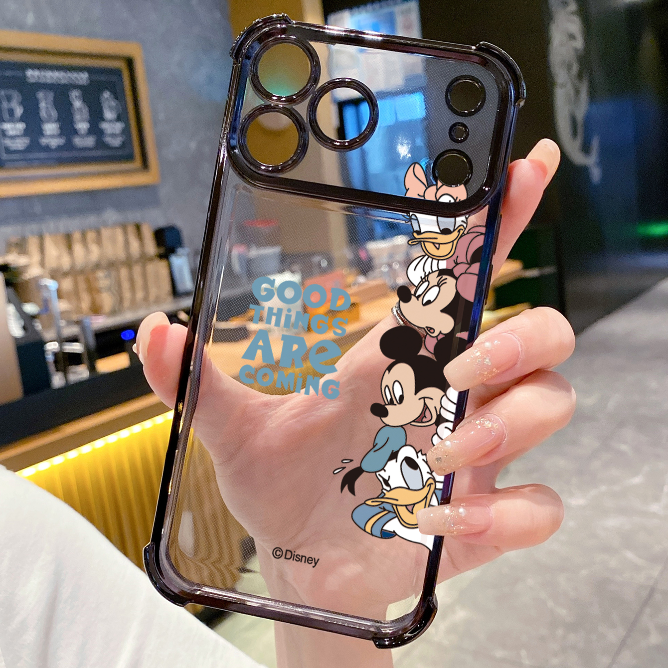 for iPhone 17 Pro Max 16 15 14 Plus Plating Phone Case Shockproof Cover Cute Fuuny Mouse Duck Bear Face