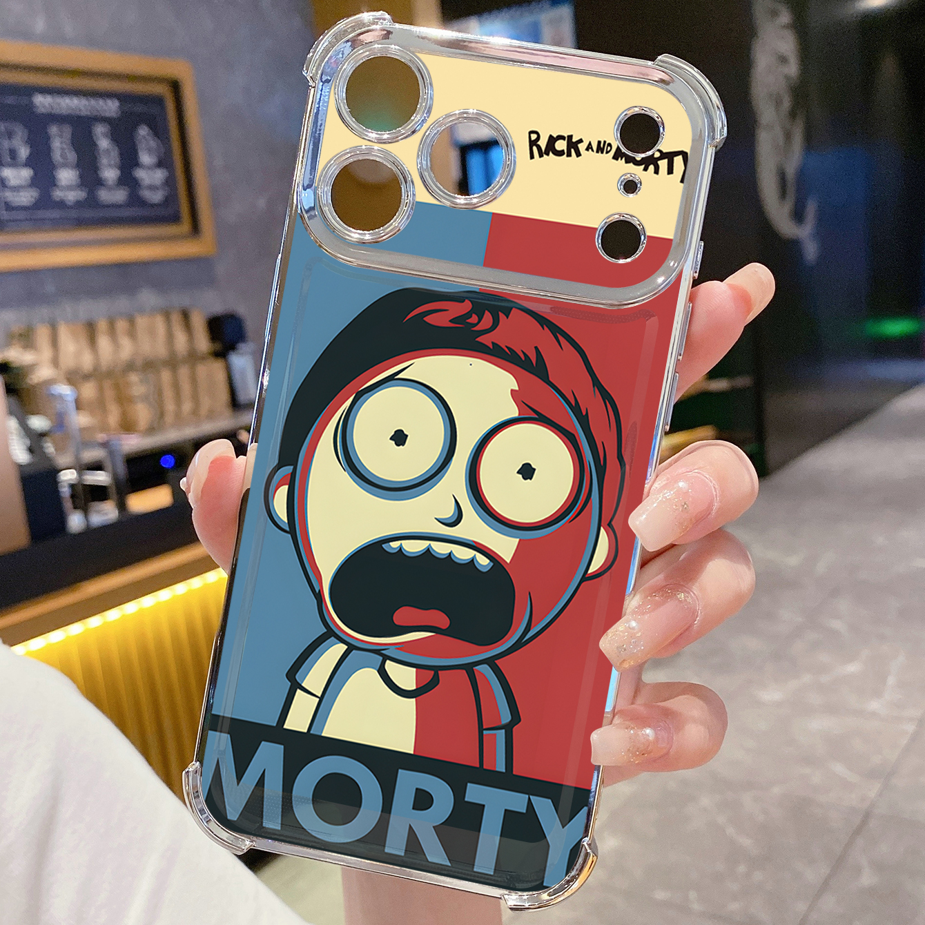 for iPhone 17 Pro Max 16 15 14 Plus Plating Phone Case Shockproof Cover Crazy Scientist Funny