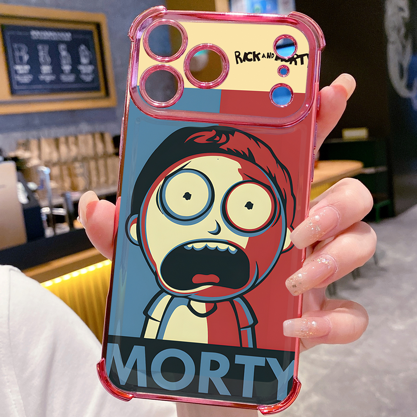 for iPhone 17 Pro Max 16 15 14 Plus Plating Phone Case Shockproof Cover Crazy Scientist Funny