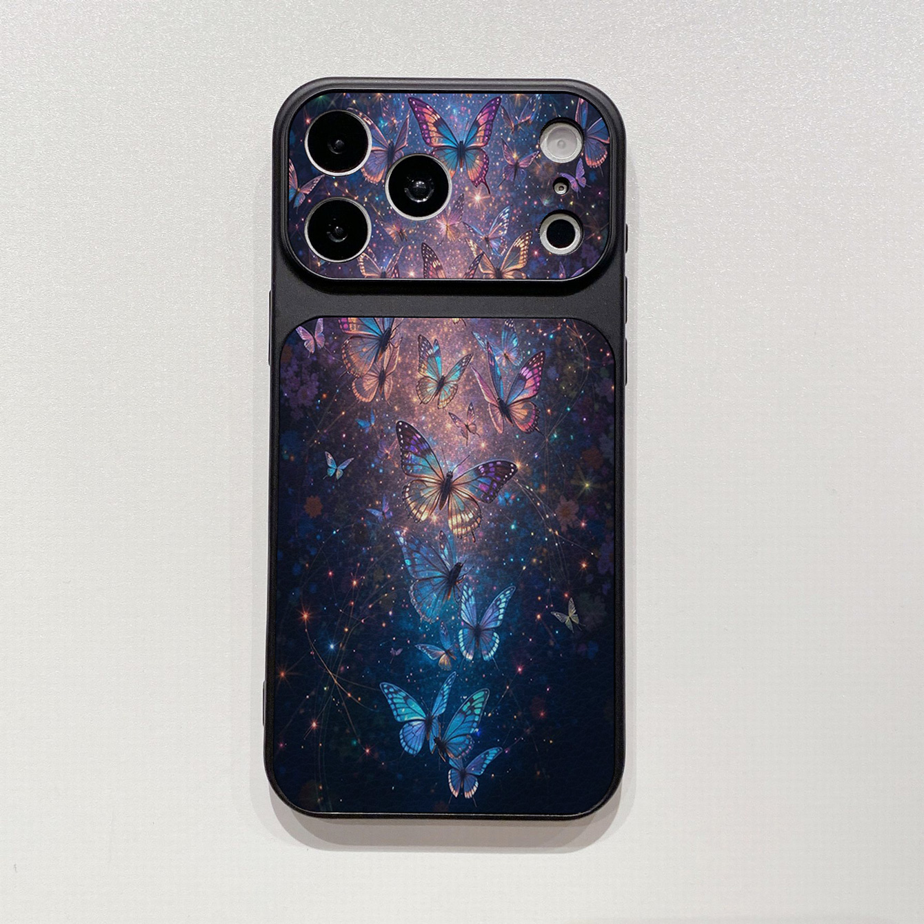 for iPhone 18 17 Pro Max 16 15 14 Plus Phone Case PU Leather Shockproof Cover Luxury Butterfly