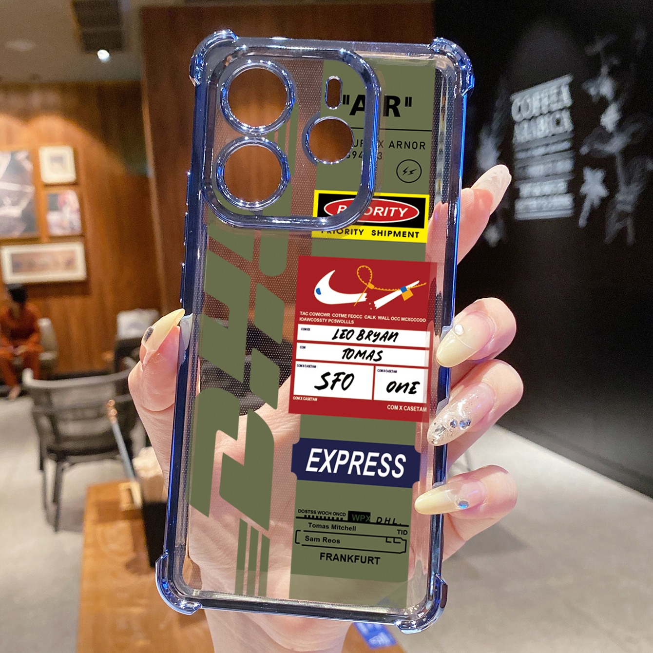 for Redmi Note 14 Pro 14C 13C POCO X7 Plating Phone Case Shockproof Cover NASA DHL Barcode Label