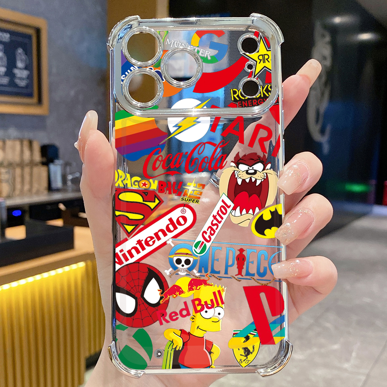 for iPhone 17 Pro Max 16 15 14 Plus Plating Phone Case Shockproof Cover Fashion Painting