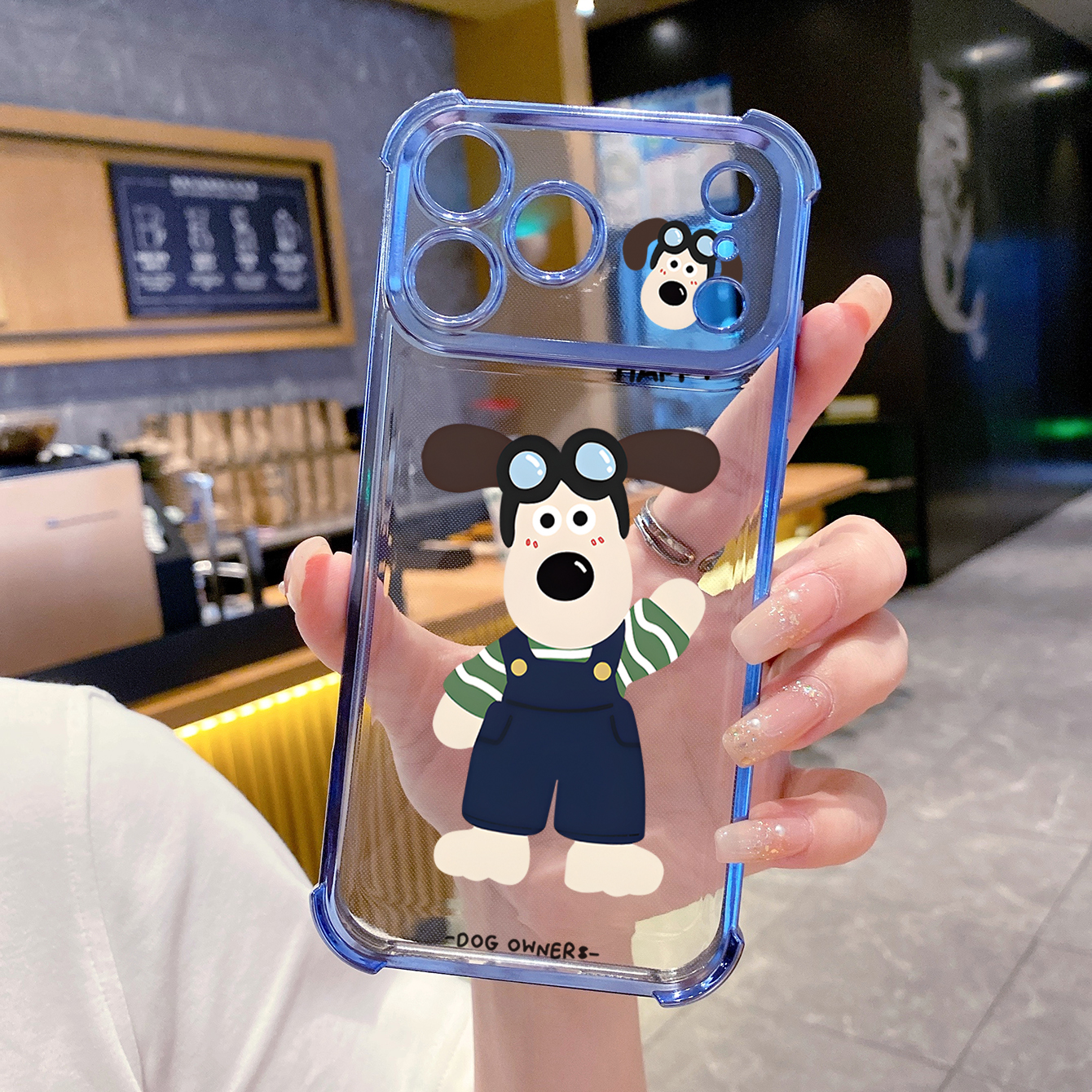 for iPhone 17 Pro Max 16 15 14 Plus Plating Phone Case Shockproof Cover Happy Dog