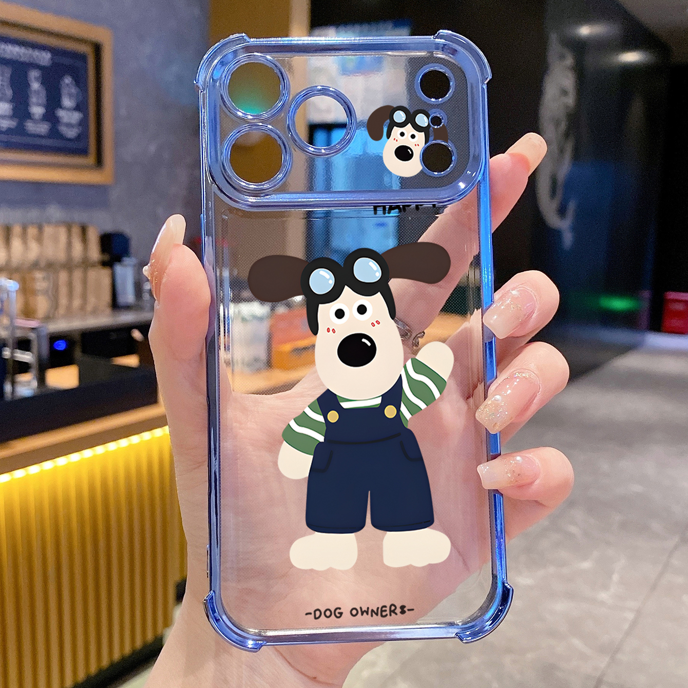 for iPhone 17 Pro Max 16 15 14 Plus Plating Phone Case Shockproof Cover Happy Dog