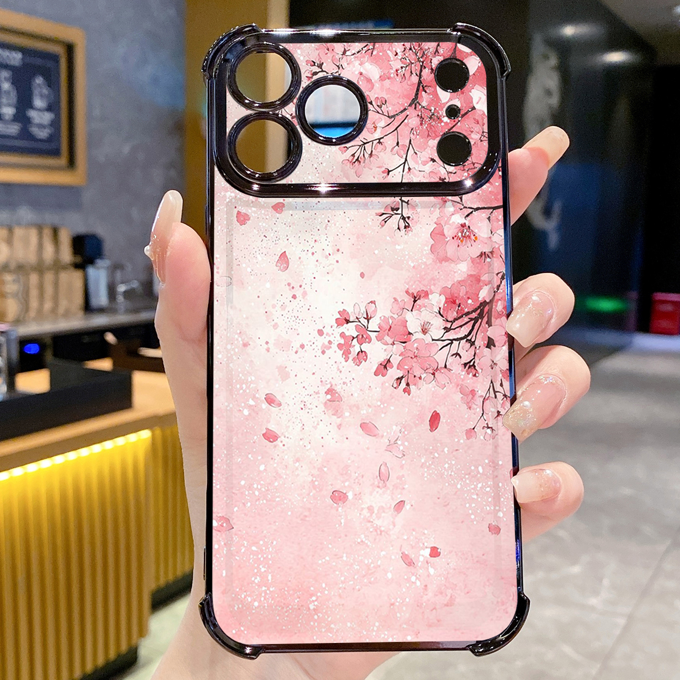 for iPhone 17 Pro Max 16 15 14 Plus Plating Phone Case Shockproof Cover Sunset Coconut Tree