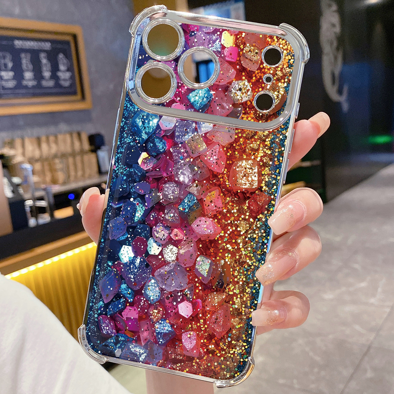 for iPhone 17 Pro Max 16 15 14 Plus Plating Phone Case Shockproof Cover Luxury Colorful