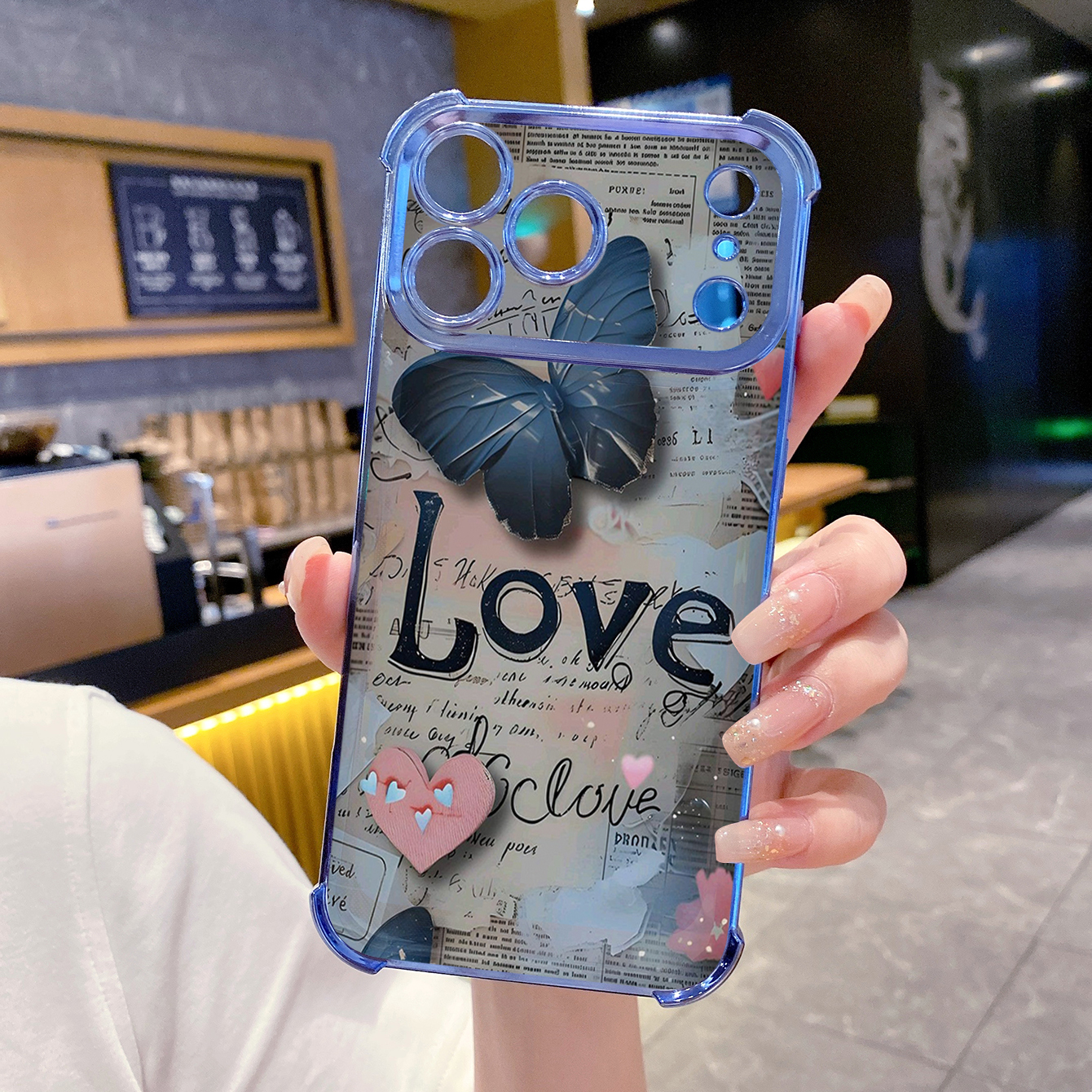 for iPhone 17 Pro Max 16 15 14 Plus Plating Phone Case Shockproof Cover Beauty Butterfly