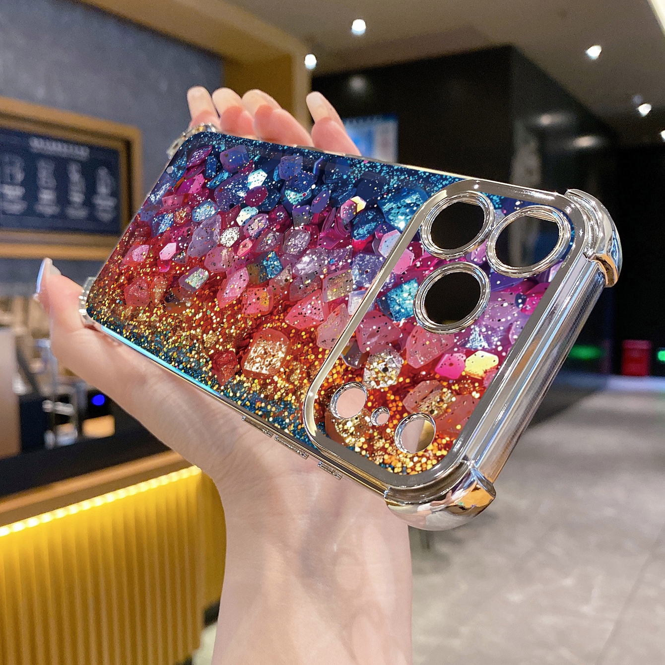 for iPhone 17 Pro Max 16 15 14 Plus Plating Phone Case Shockproof Cover Luxury Colorful