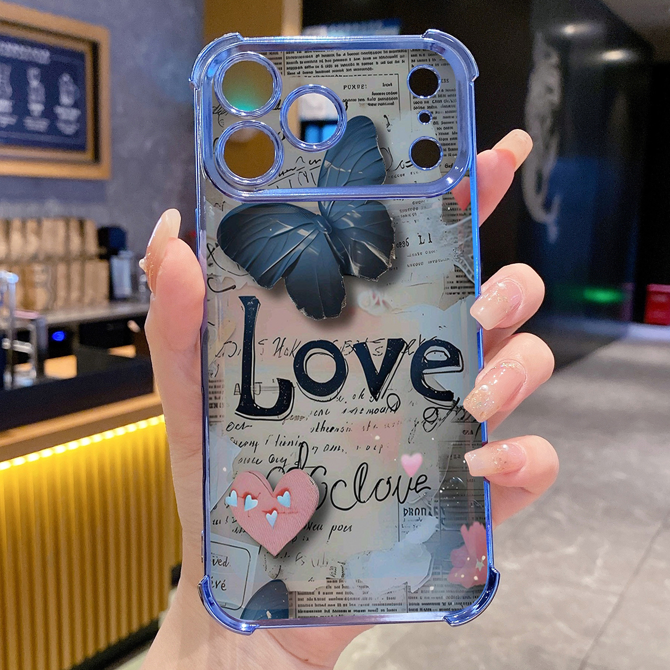 for iPhone 17 Pro Max 16 15 14 Plus Plating Phone Case Shockproof Cover Beauty Butterfly