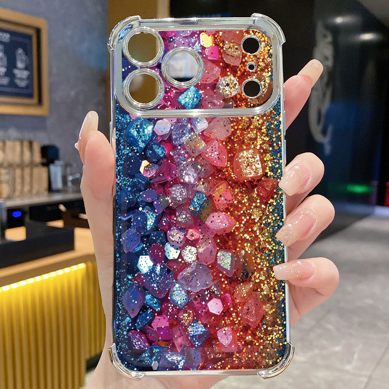 for iPhone 17 Pro Max 16 15 14 Plus Plating Phone Case Shockproof Cover Luxury Colorful