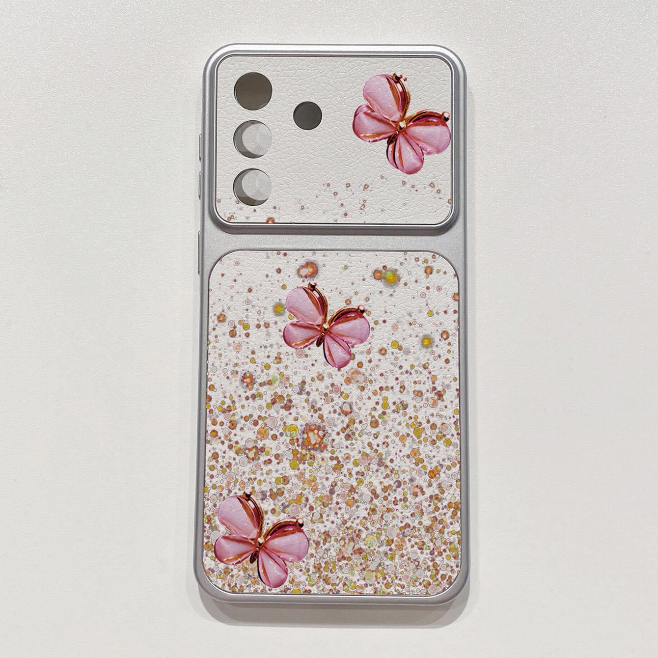 for iPhone 18 17 Pro Max 16 15 14 Plus Phone Case PU Leather Shockproof Cover Finger heart Mickey Minnie