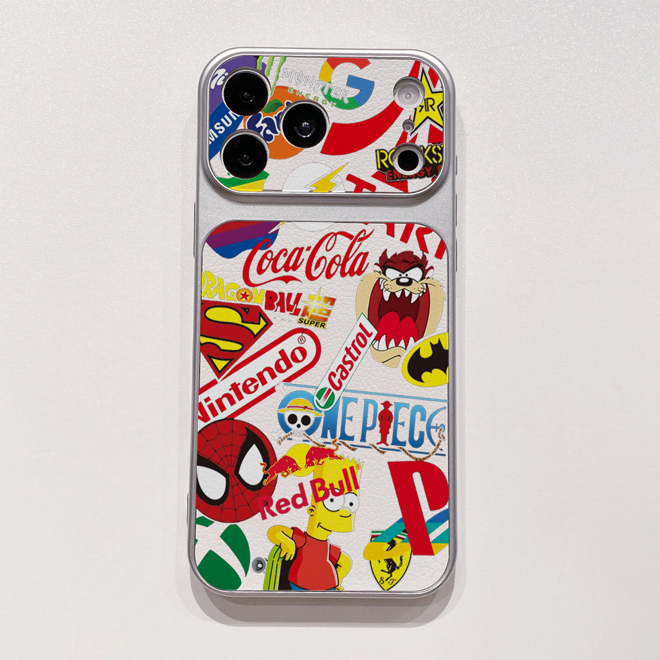 for iPhone 18 17 Pro Max 16 15 14 Plus Phone Case PU Leather Shockproof Cover Fashion illustration