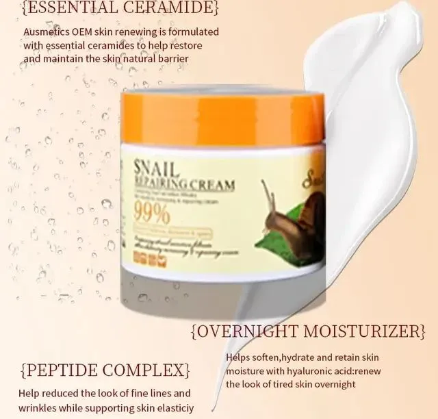 Skin Repairing Snail cream 99 % Skin Re-generation Moisturizing cream