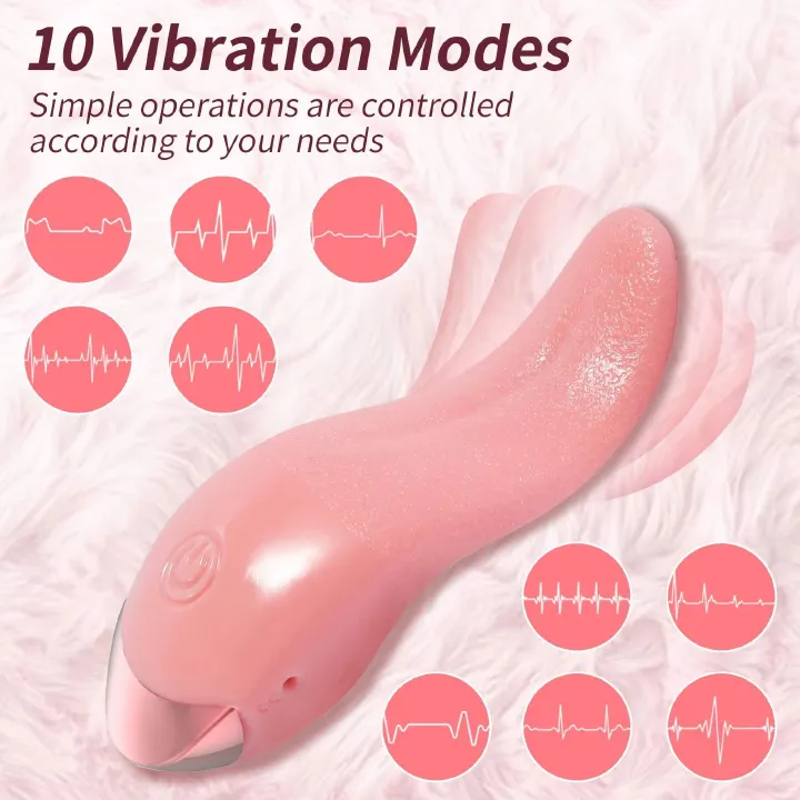 Female simulation tongue licking masturbator G-spot silent shock adult sexual climax toy tongue vibration clitoris posterior stimulation masturbator Sex Toys for sexual pleasure - image 5