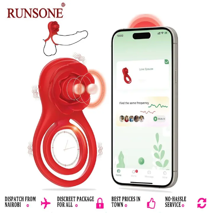Male Cock Ring APP Virbator with Clitoral Anal Stimulator Remote Control - image 2