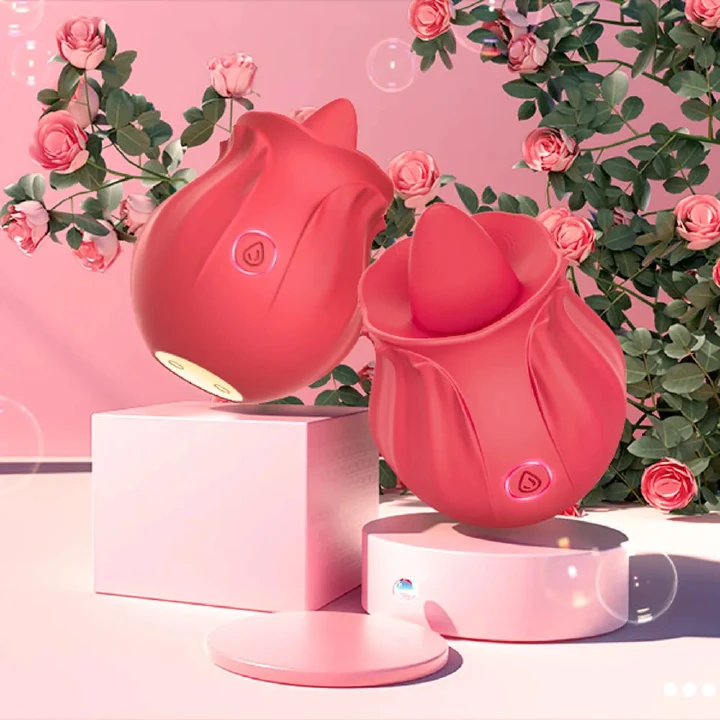 Rose Tongue Licking Vibrator Sex Toy Clitoral Sucker Clit Nipples Anal Stimulator Compact Adult Foreplay Solo Play Game Masturbation Gift for Women Ladies Couples - image 14