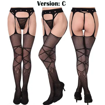 Womens Sexy 10 Styles Stockings Suspender Pantyhouse Thigh High Mid Waist Hose Tights Fishnet Garter Thighhigh for Choice